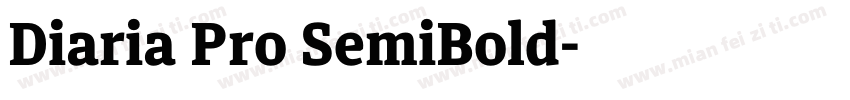 Diaria Pro SemiBold字体转换